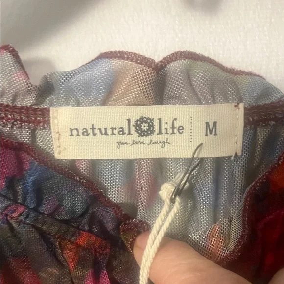 Natural Life Juliana Mesh
Smocked Top Women's Size M
Dark Floral Garden Boho - Picture 2 of 9